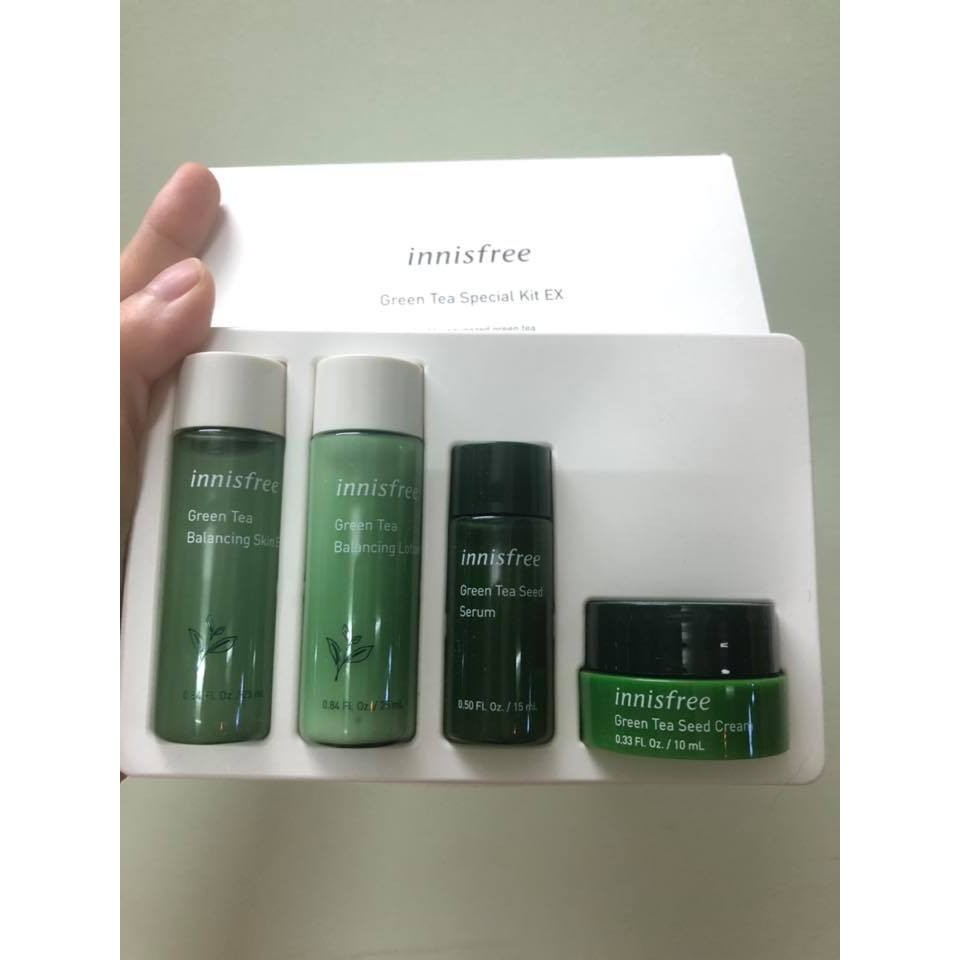 [Lấy Mã LINHNGA66 Giảm 6%] Kit Trà Xanh Innisfree mẫu mới 2020