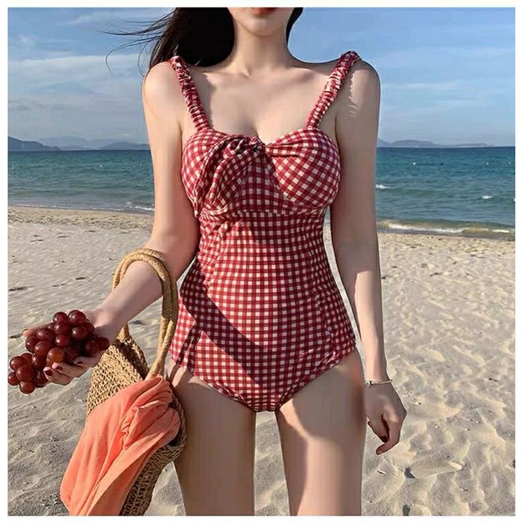 Bộ Đồ Bơi Bikini Hai Mảnh Họa Tiết Sọc Ca Rô Đỏ Có Gọng Nâng Ngực 2021 Cho Nữ | BigBuy360 - bigbuy360.vn