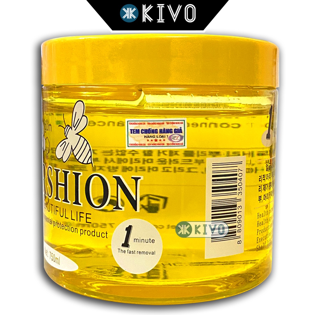 Gel Wax Lông Mật Ong Horshion 750ml + Giấy Wax Lông 100 TỜ + Que - Wax Lông Nách,Tay,Chân,Mặt kivo.