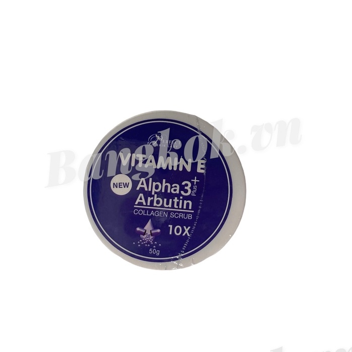 Tẩy Tế Bào Chết Làm Mềm, Dưỡng Trắng Da Vitamin E ALPHA ARBUTIN 3+Plus 50g Thái Lan
