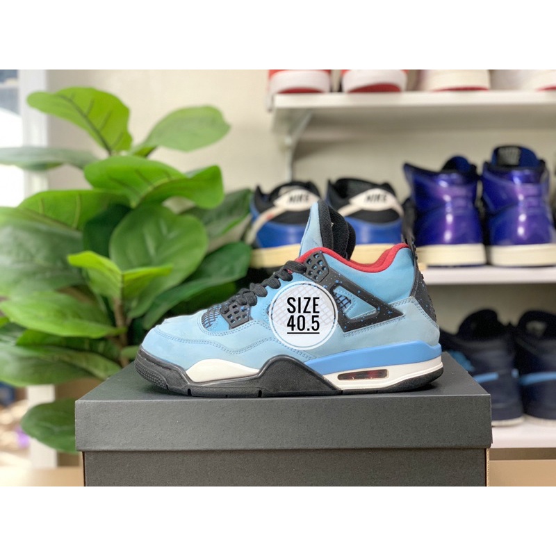 Giày thể thao chính hãng Nike Jordan 4 Travis Scott Cactus jack 2hand