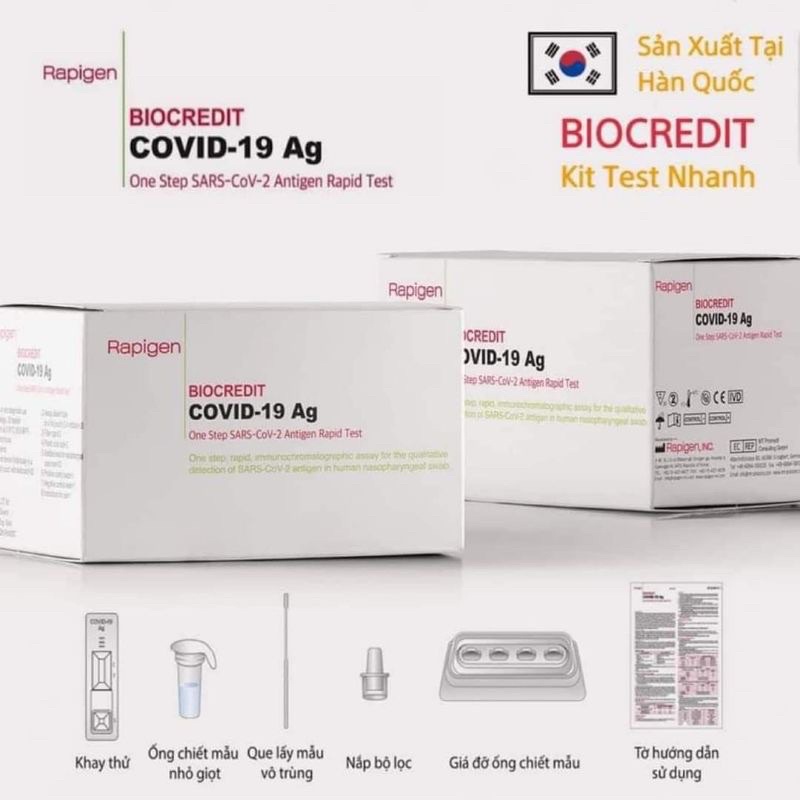 Kit Test Nhanh Covid-19 Biocredit Ag Hàn Quốc
