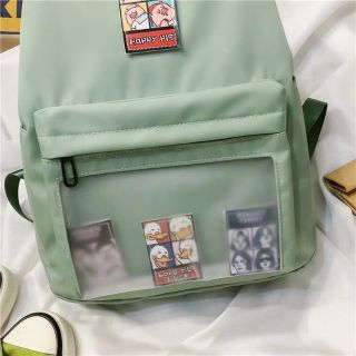 Balo Sticker trơn chống thấm nước (kèm 4 sticker dán thay đổi)