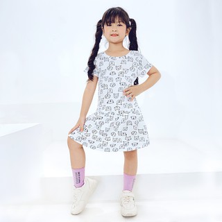 Đầm bé gái tay ngắn thun bông 14-36 kg - MEEJENA