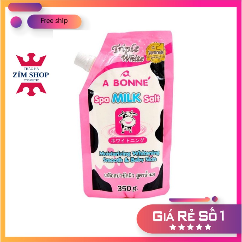 Muối tắm sữa bò tẩy tế bào chết A Bonne Spa Milk Salt Thái 350g