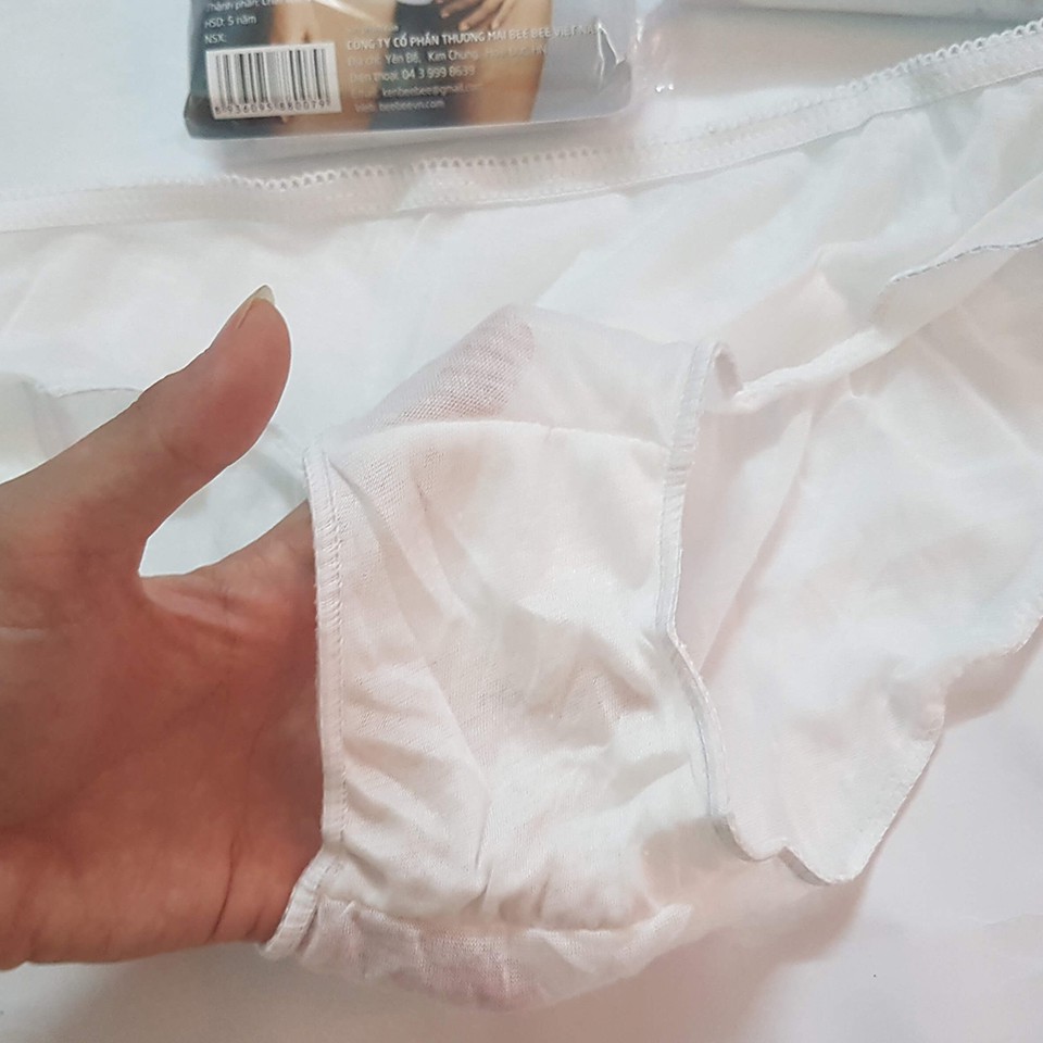 Sét 5 Chiếc Quần Lót Giấy Cotton Dùng 1 Lần  - Ảnh Thật