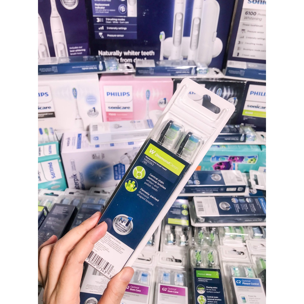 [Hàng Mỹ] Đầu bàn chải điện Philips Sonicare W DiamondClean