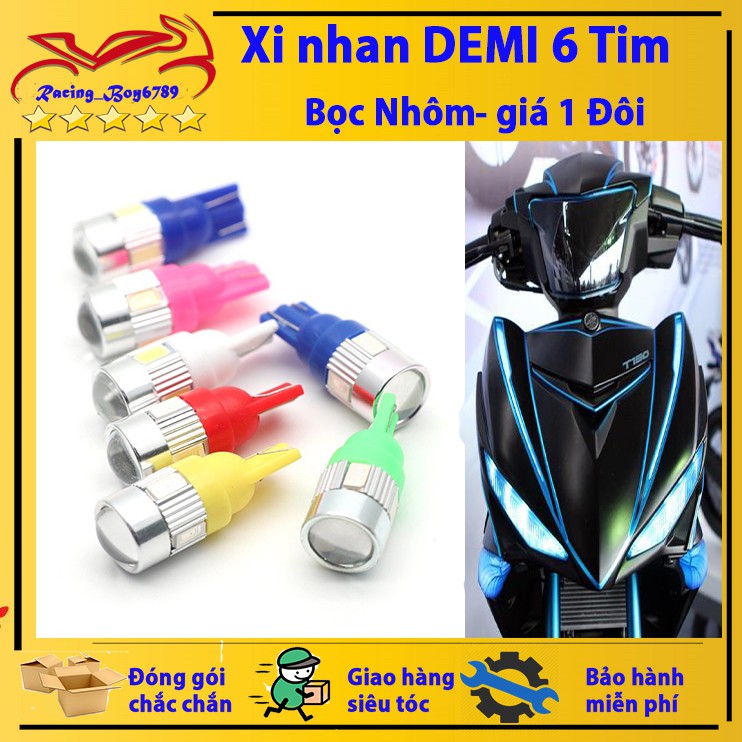 Đèn Led Xi Nhan Demi 6 Tim Bọc Nhôm (Giá 1 Đôii)