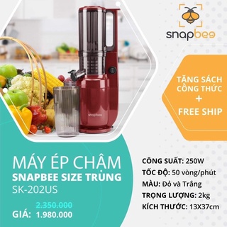 Máy ép chậm Snapbee SK-202US 💥 TẶNG VOUCHER 100k💥  máy ép hoa quả, kiệt nước, dễ vệ sinh tháo lắp, bảo hành 12 tháng