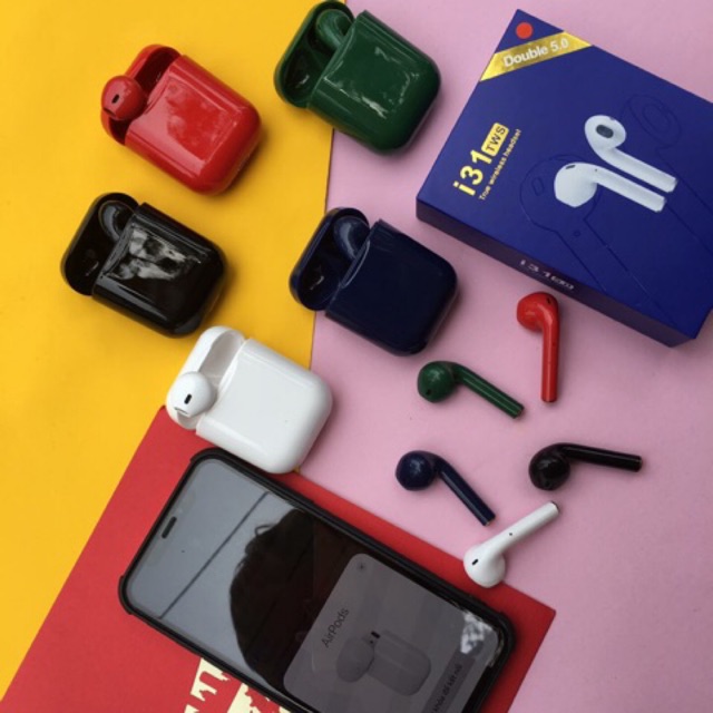 Tay nghe Airpods i7s không dây + Tặng kèm Cáp sạc dù chính hãng