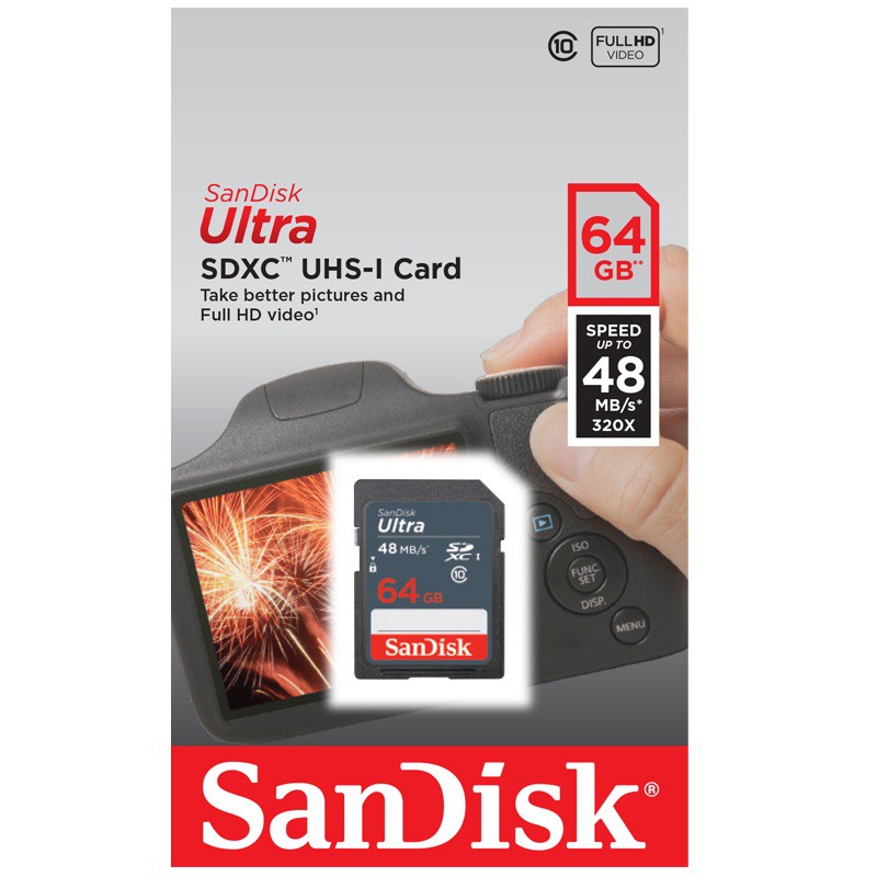 Thẻ nhớ SHXC Sandisk Ultra 48MB/s 64GB