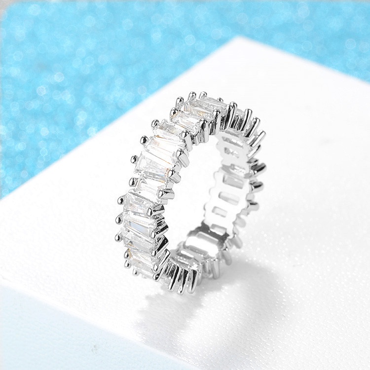 Nhẫn bạc nữ hình bánh xe đính đá sang trọng, chuẩn nhẫn bạc ta cao cấp