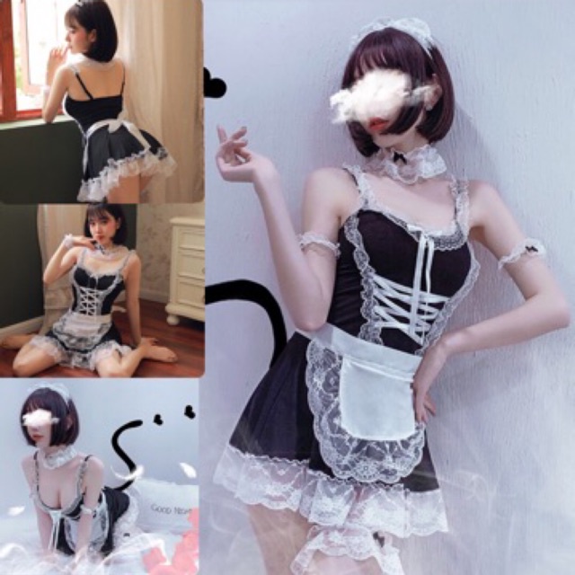 Váy ngủ cosplay hầu gái sexy gợi cảm Nhật Bản Little Maid nàng hầu, người hầu | BigBuy360 - bigbuy360.vn