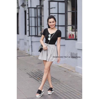 Quần voan giả váy QC 