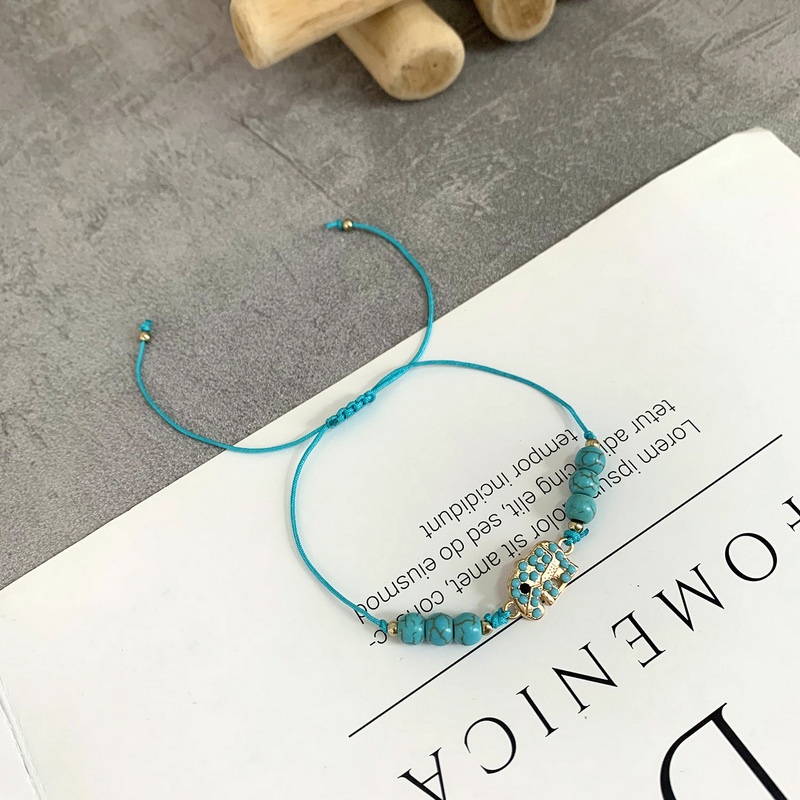 Vòng tay chuỗi hạt BELLA-Bee đá ngọc lam phong cách thời trang Âu Mỹ