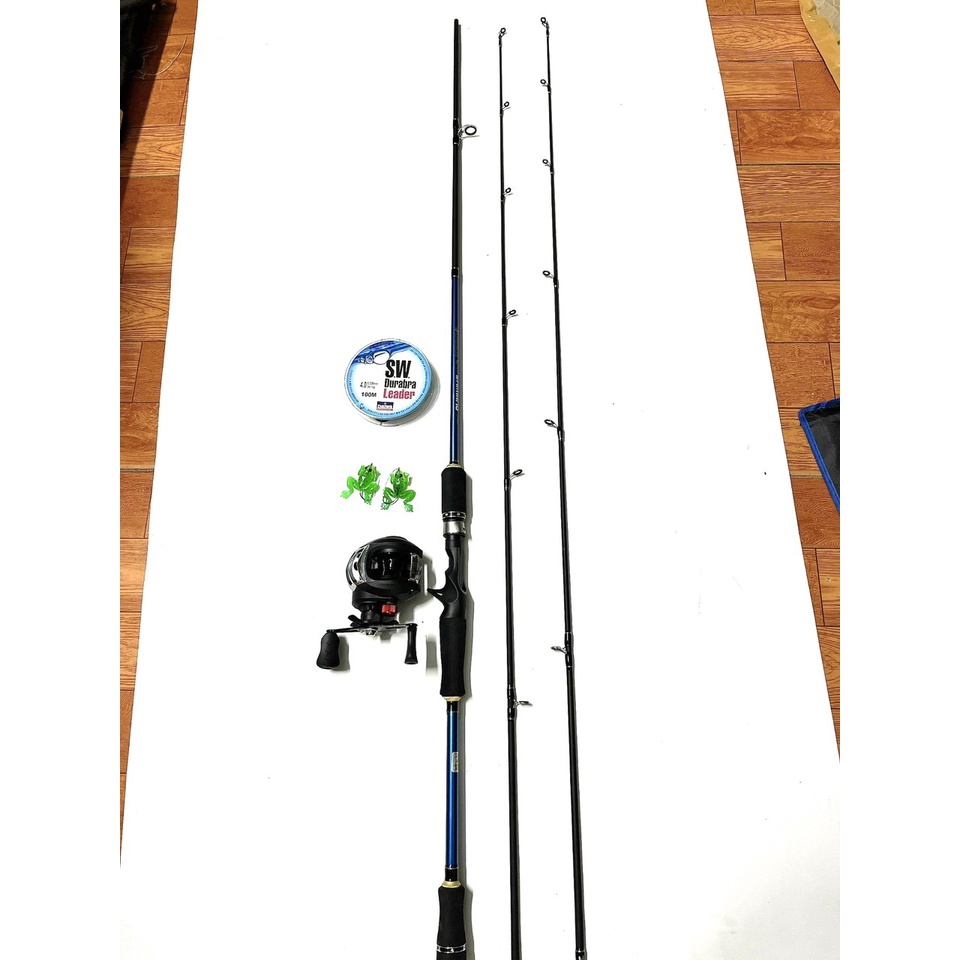🎣Bộ cần câu lure ngang Shimano Fishing Of Catch và máy ngang LV201