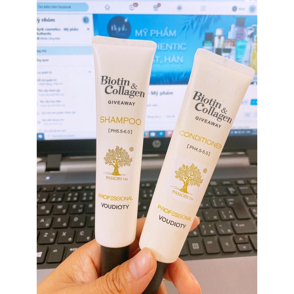 Cặp Dầu Gội Biotin Collagen Mini 30ml