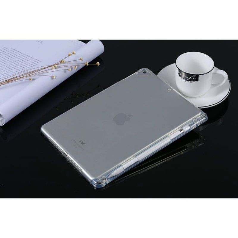 ốp lưng silicon dẻo có khay cài bút cho ipad pro 12.9 2021/2020/ 10.2 / gen 7 / gen 8 / air 4 10.9 trong suốt bảo vệ máy | WebRaoVat - webraovat.net.vn