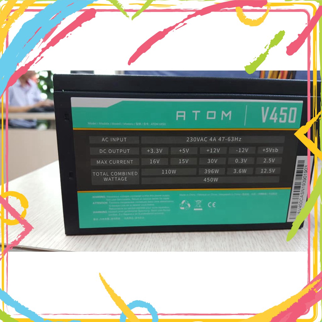 💚 Nguồn Antec ATOM V450 - Công Suất Thực 450W - Hàng chính hãng®