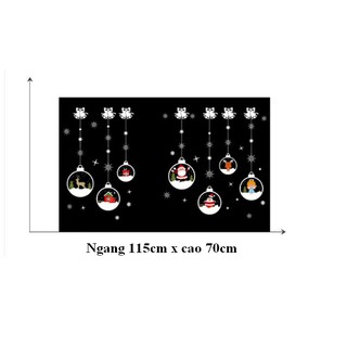 Decal trang trí Rèm dây pha lê tuyết Giang Sinh