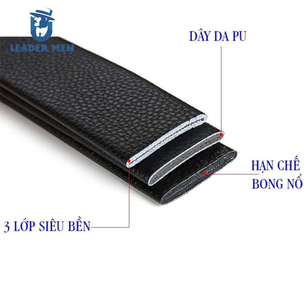 Dây Thắt Lưng Nam LMEN Cao Cấp Khóa Tự Động - Thắt Lưng Nam Da PU Thời Trang Kiểu Dáng Sang Trọng - Bảo Hành 12 Tháng