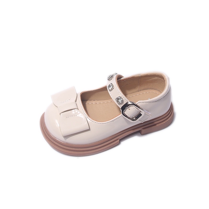 Giày búp bê đính nơ cho bé gái thiết kế quai đính đá siêu xinh lên chân siêu xinh tiểu thư