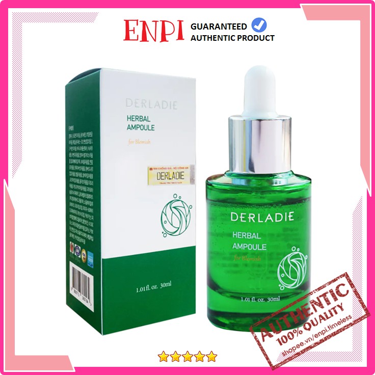 Tinh chất tràm trà giả mụn Serum Derladie Herbal Ampoule For Blemish