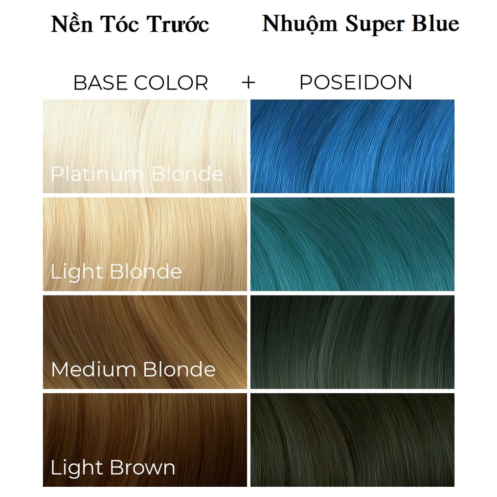 Thuốc Nhuộm Tóc Collagen Nhật Bản Màu Xanh Dương Mạnh S/28 Super Blue Hair Dye Cream