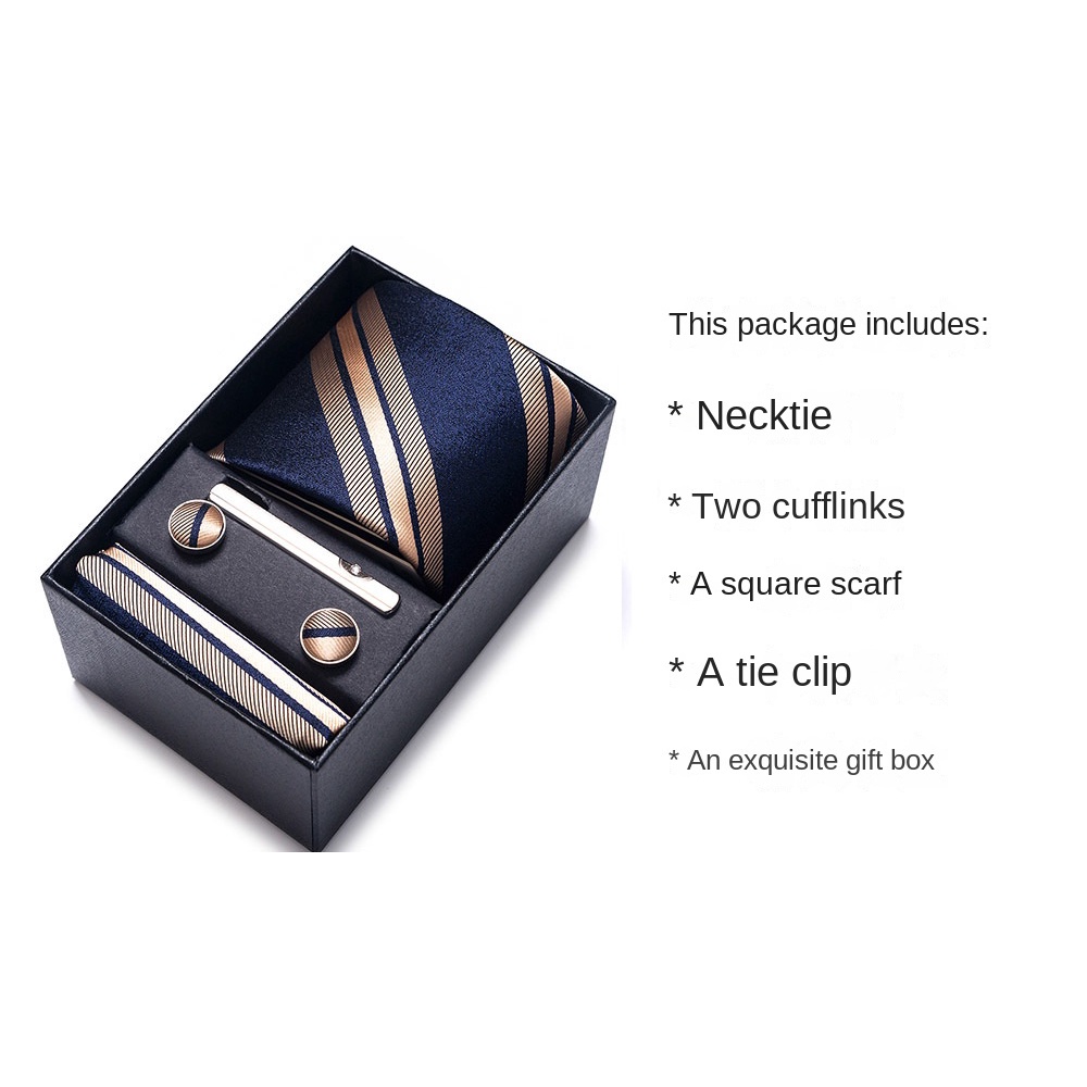 Bộ Cà Vạt Và Khăn Tay Lụa Polyester Thời Trang Công Sở Lịch Lãm Cho Nam 2022