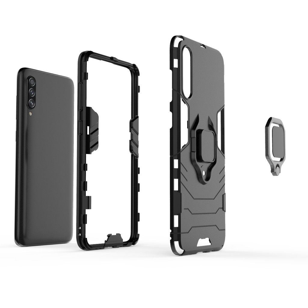 Ốp điện thoại dạng giáp cứng có nhẫn đỡ cho Samsung Galaxy A90 5G/ A40 A60 A70 A80 A90