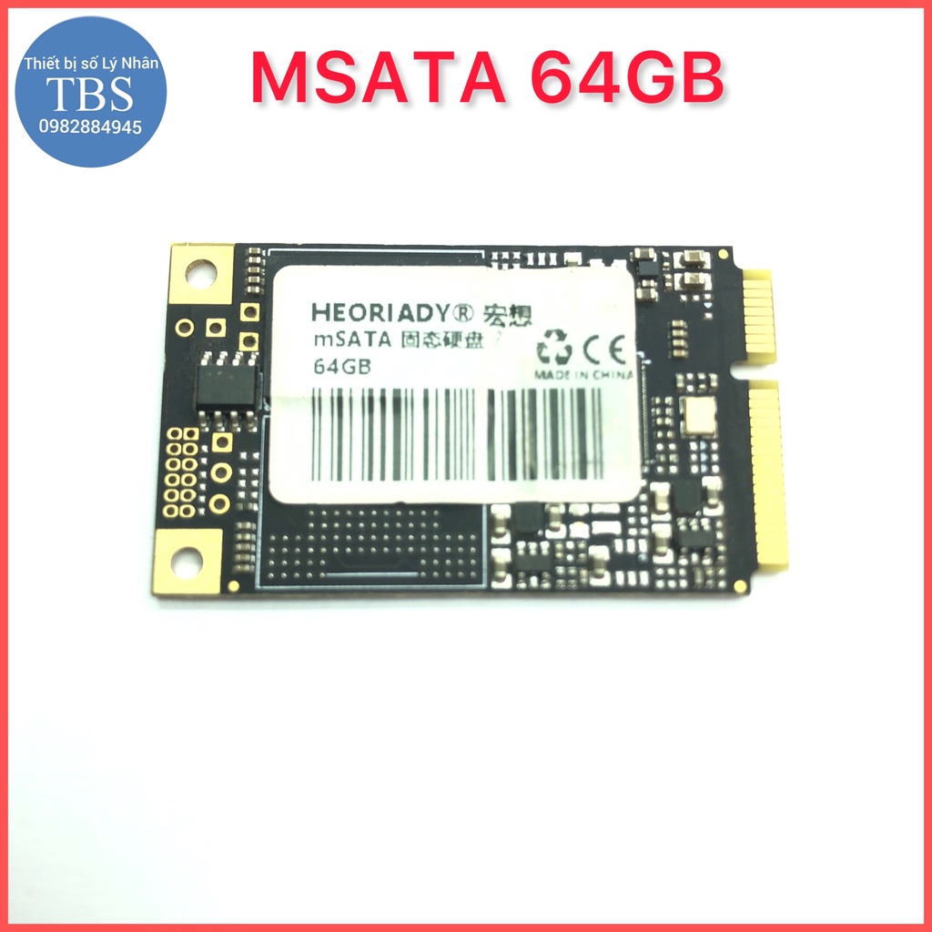 Ổ cứng SSD Msata 64g, cổng chuyển msata sang sata và SSD NS100 nhãn hiệu Lexar