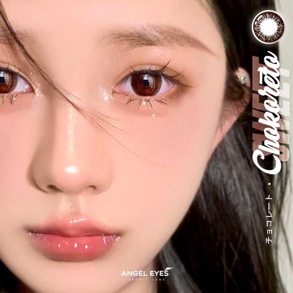 Kính Áp Tròng/Lens mắt choco giãn tròng Silicone Hydrogel VIP CHOKORETO 14.5 Độ:0-8