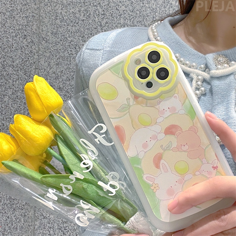 Ốp Điện Thoại Họa Tiết Hoạt Hình Hoa Tulip Cho iPhone 13 12 11 Pro Max X XR XS Max 7 8 Plus