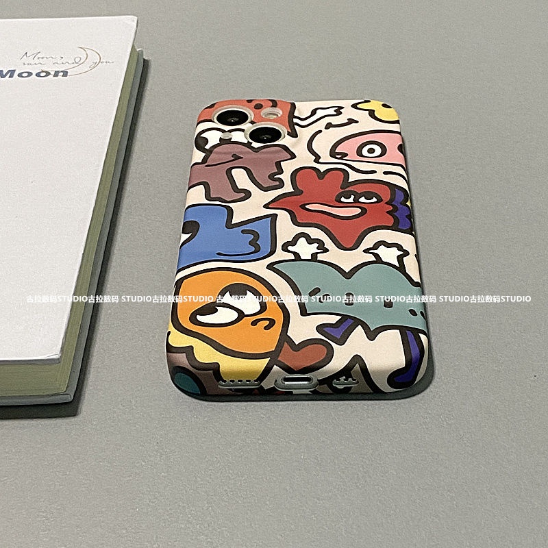 Ốp Điện Thoại Họa Tiết Quái Vật Hoạt Hình Sáng Tạo Cho iPhone 13promax / 12 / xs / x / 8p / 11 / xr