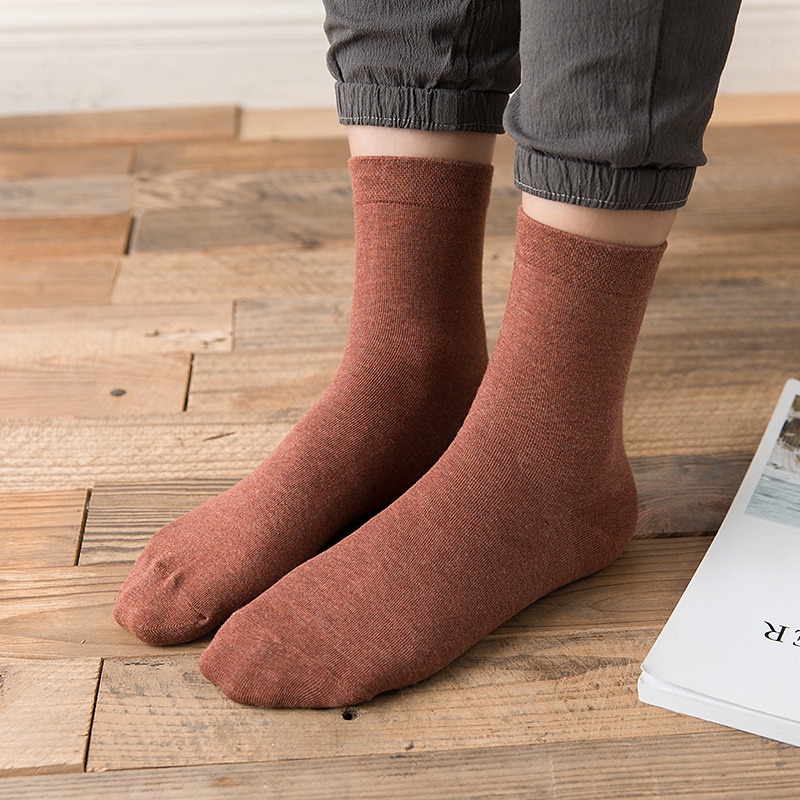 WAFNHA D26 Vớ Cotton Màu Sắc Nhã Nhặn Dành Cho Nam Và Nữ