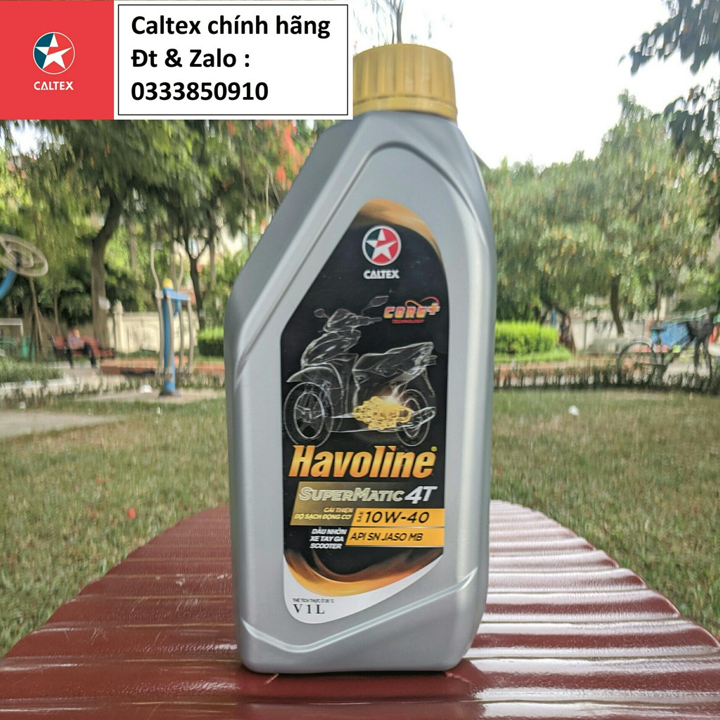 Nhớt xe ga gốc khoáng Caltex Havoline SuperMatic4T 10w40 [ 1L ]