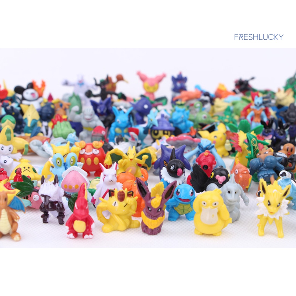 Set 144 mô hình quái vật Pokemon Go bằng nhựa PVC nhiều màu sắc
