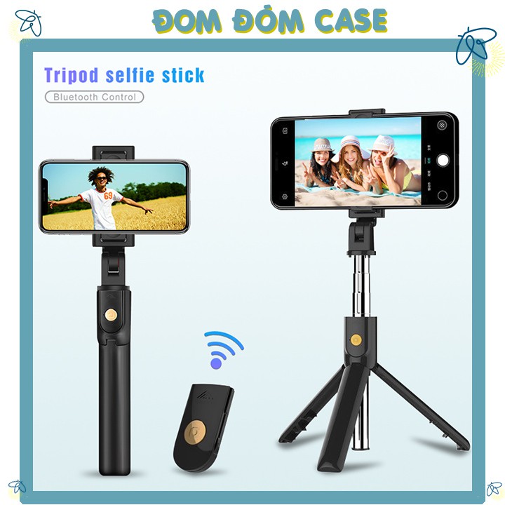 (SIÊU HOT - KÈM REMOTE) Gậy chụp hình kiêm Tripod 3 chân và Remote Bluetooth K07 - Gậy chụp hình tự sướng Bluetooth