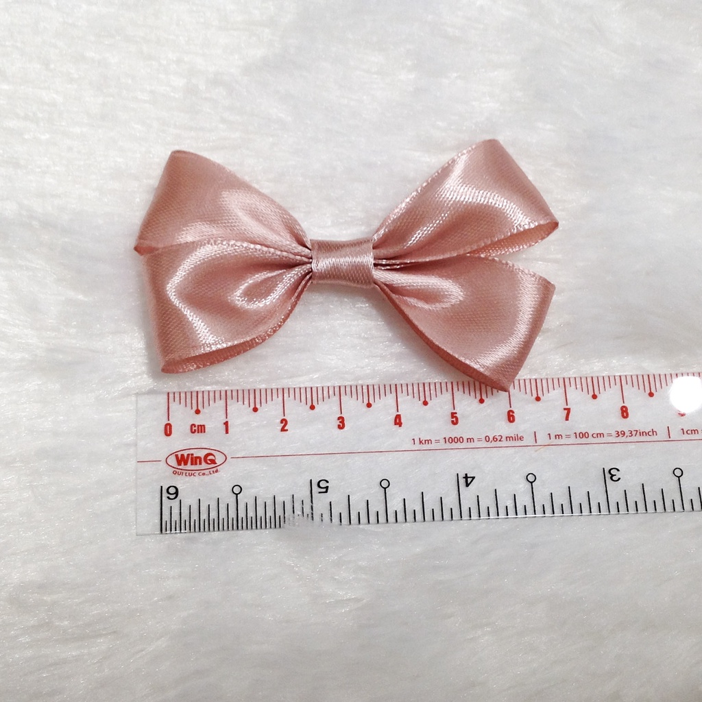 Nơ ruy băng đính áo đầm kẹp tóc dễ thương bản 2cm 2.5cm tone màu vàng cam đỏ hồng tươi dùng trang trí thủ công handmade