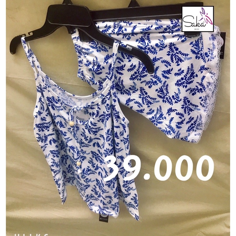 [Thanh lý] Đồ bộ thun mặc nhà hai dây nữ nhiều hoa văn khác nhau