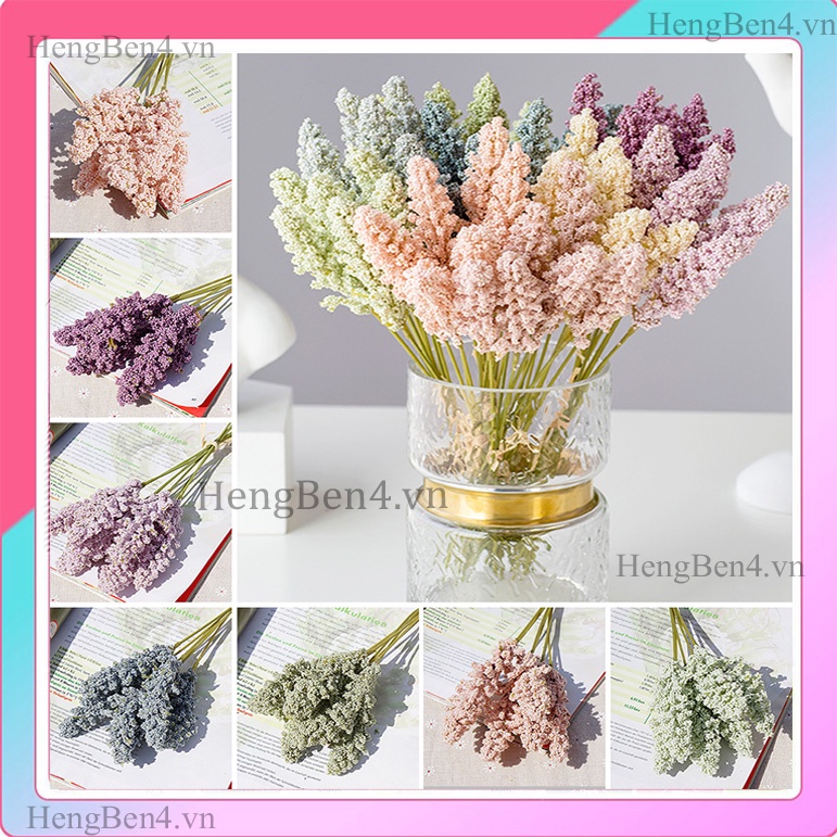 🌺FREESHIP🌺 Hoa giả Bó 6 bông hoa ngô nhân tạo decor trang trí nhà cửa, nhân tạo tai ngô đẹp mắt trang trí vườn hoa