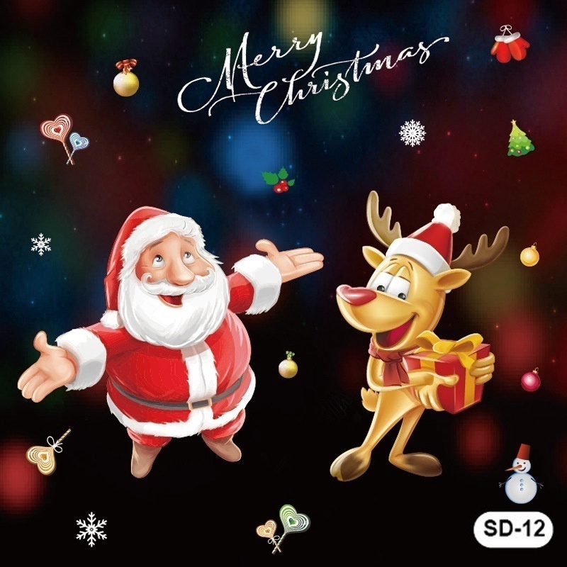 3 Miếng Dán Cửa Sổ Trang Trí Giáng Sinh Năm Mới 2022