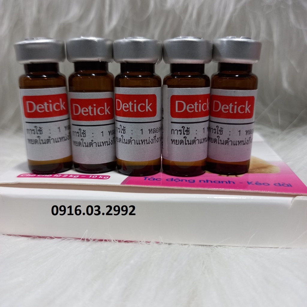 Nhỏ gáy ve rận chó mèo Detick