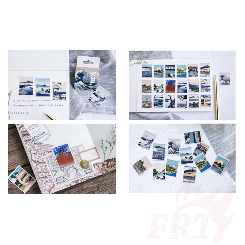 ❉ Ukiyoe - Series 01 The Great Wave off Kanagawa Sealing Stickers ❉ 45Pcs/Box DIY Diary Scrapbooking Decals Stickers