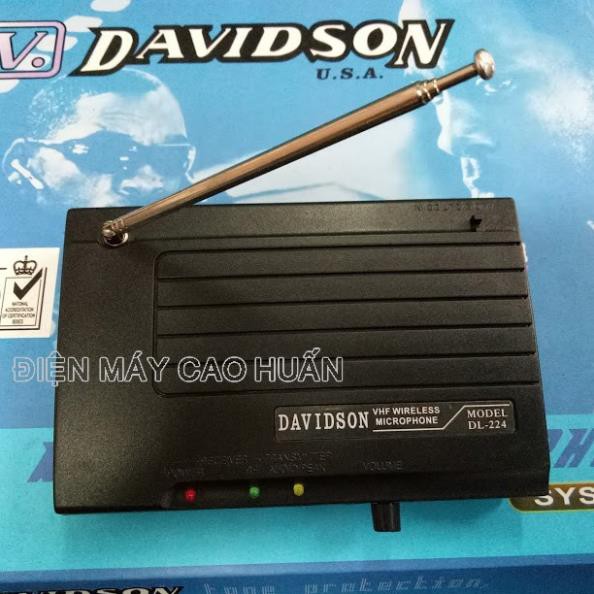 SIÊU RẺ-Micro không dây cài đầu + cài áo Davidson V-224