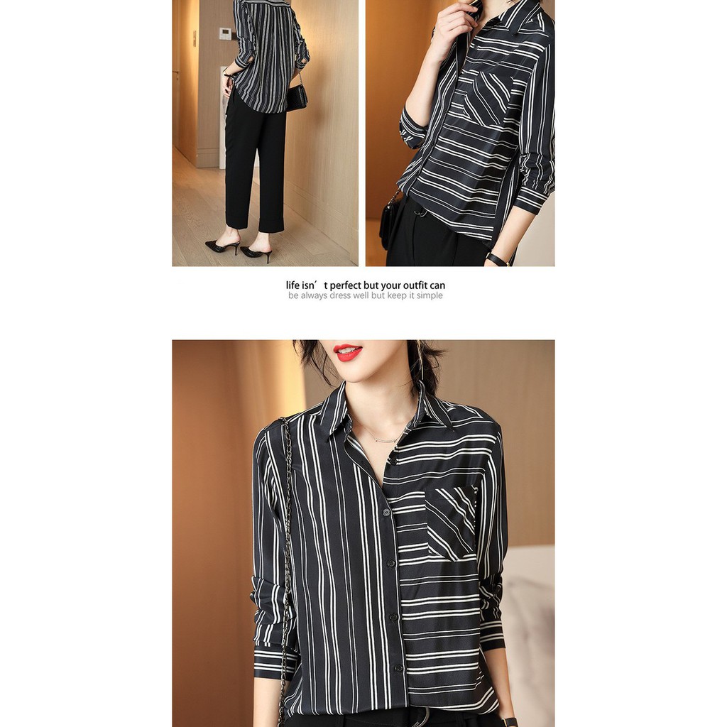 SA710 - Áo sơ mi nữ dài tay chất lụa cao cấp hàng nhập