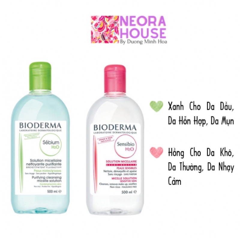 Nước Tẩy Trang Bioderma Créaline H2O 500ml