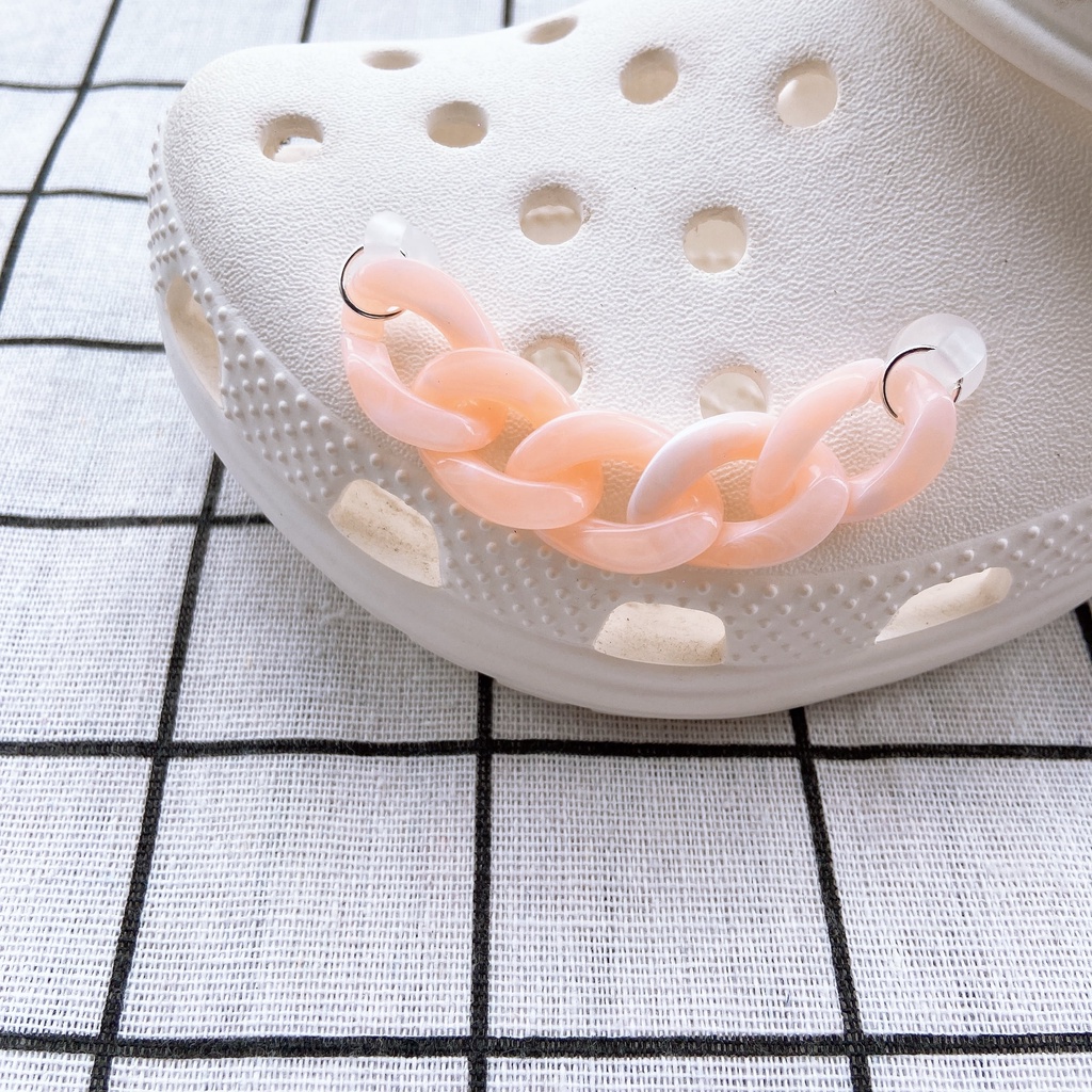 sticker dép crocs1 Dây Chuỗi Hạt Xỏ Giày Trang Trí DIY Nhiều Màu