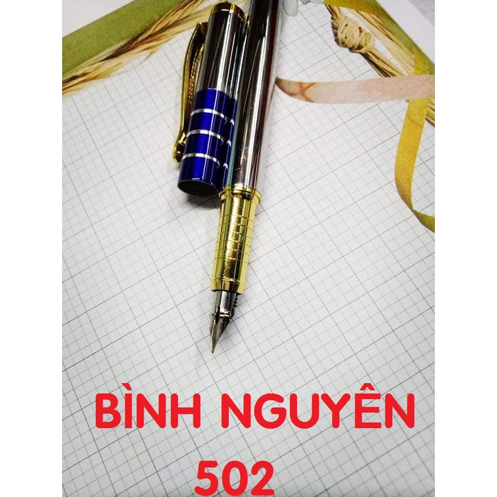 Bút máy luyện chữ đẹp Bình Nguyên 502 bút máy nét thanh đậm ngòi Thép