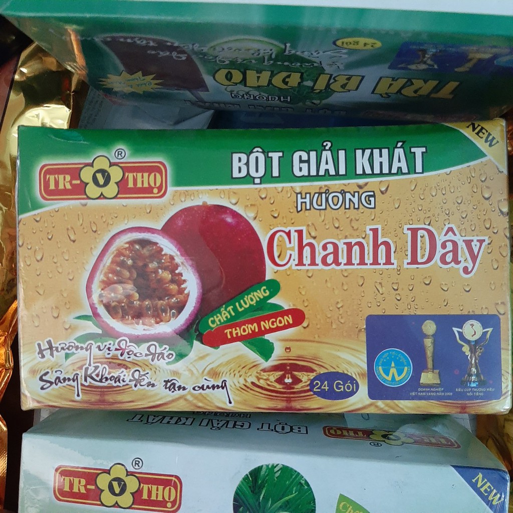 Bột giải khát hòa tan vị Trà Bí Đao, Trà đào, chanh dây Trường Thọ Hộp 24 gói/ 18 gói thơm ngon hảo hạng